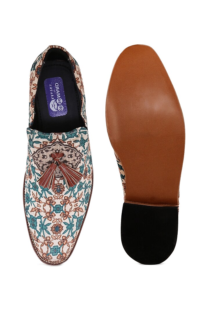 Multi-Colored Mughal Printed Loafers by KANVAS at Pernia's Pop Up Shop
