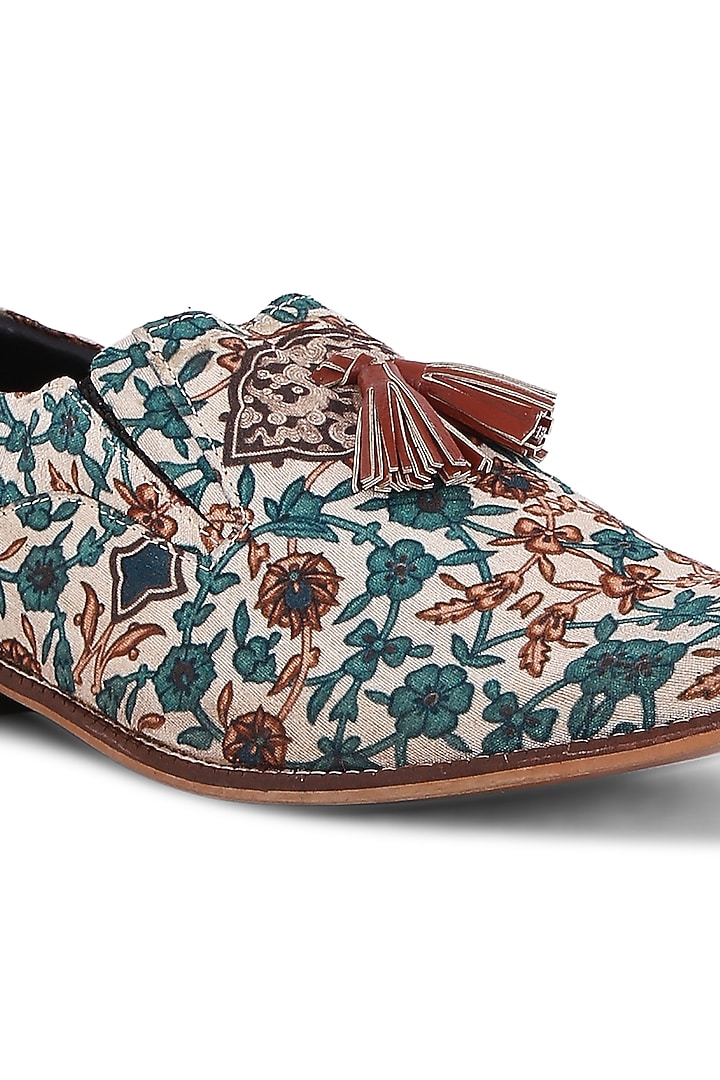 Multi-Colored Mughal Printed Loafers by KANVAS at Pernia's Pop Up Shop