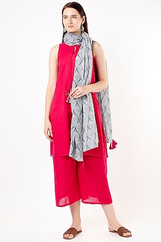 Fuchsia Cotton Kurta Set by Kaori By Shreya