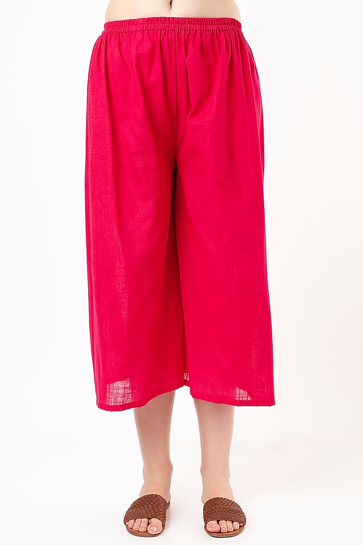 Fuchsia Cotton Kurta Set by Kaori By Shreya at Pernia's Pop Up Shop
