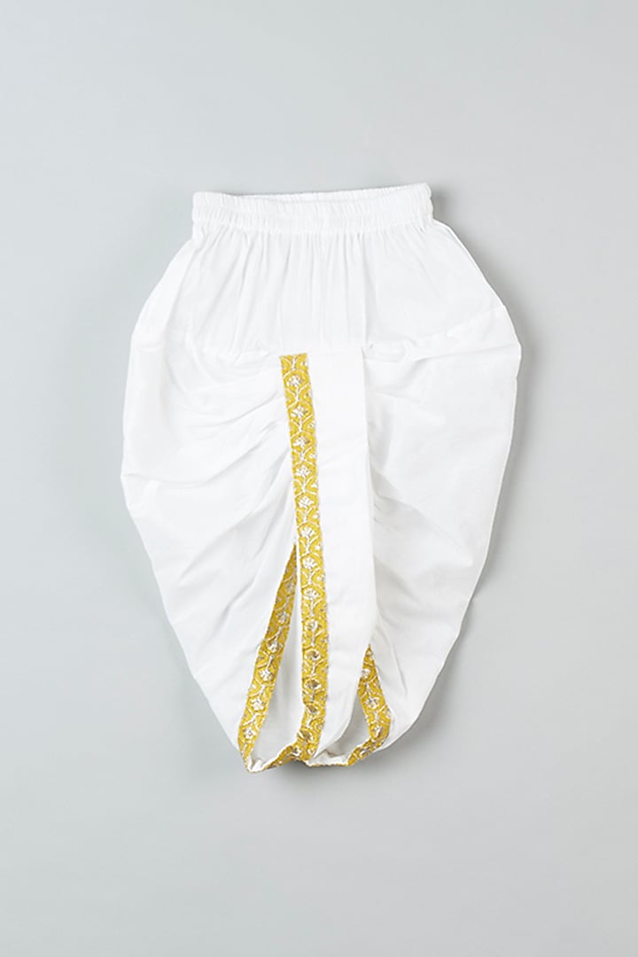 Yellow Embroidered Kurta Set For Boys by Kirti Agarwal Pret n Couture at Pernia's Pop Up Shop