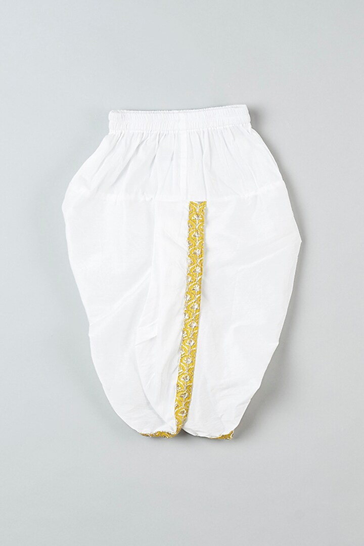 Yellow Embroidered Kurta Set For Boys by Kirti Agarwal Pret n Couture at Pernia's Pop Up Shop