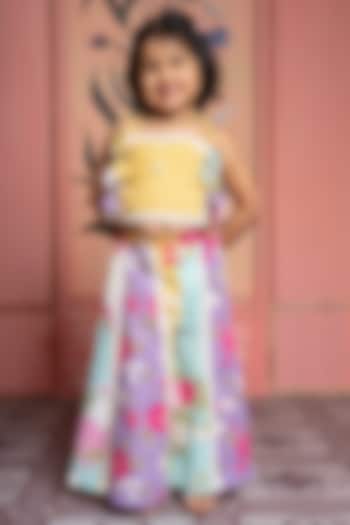 Multi-Colored Pure Linen Printed & Embroidered Co-ord Set by Kirti Agarwal Pret n Couture at Pernia's Pop Up Shop