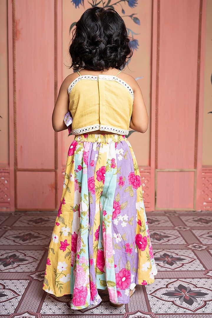 Multi-Colored Pure Linen Printed & Embroidered Co-ord Set by Kirti Agarwal Pret n Couture at Pernia's Pop Up Shop