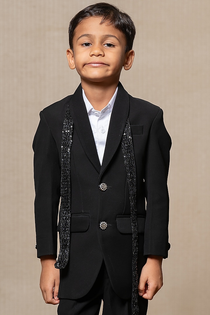 Buy Kirti Agarwal Pret n Couture Black Armani Fabric Giza Cotton