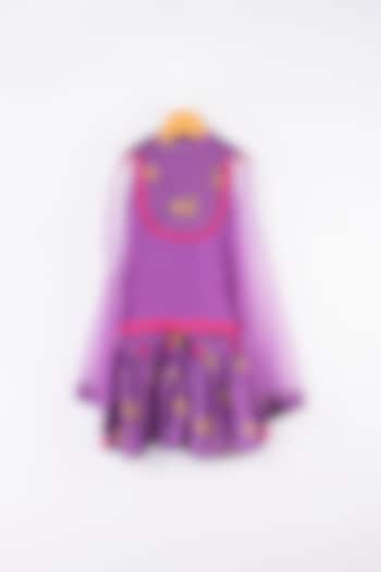 Medium Purple Printed Sharara Set For Girls by  Kirti Agarwal Pret n Couture