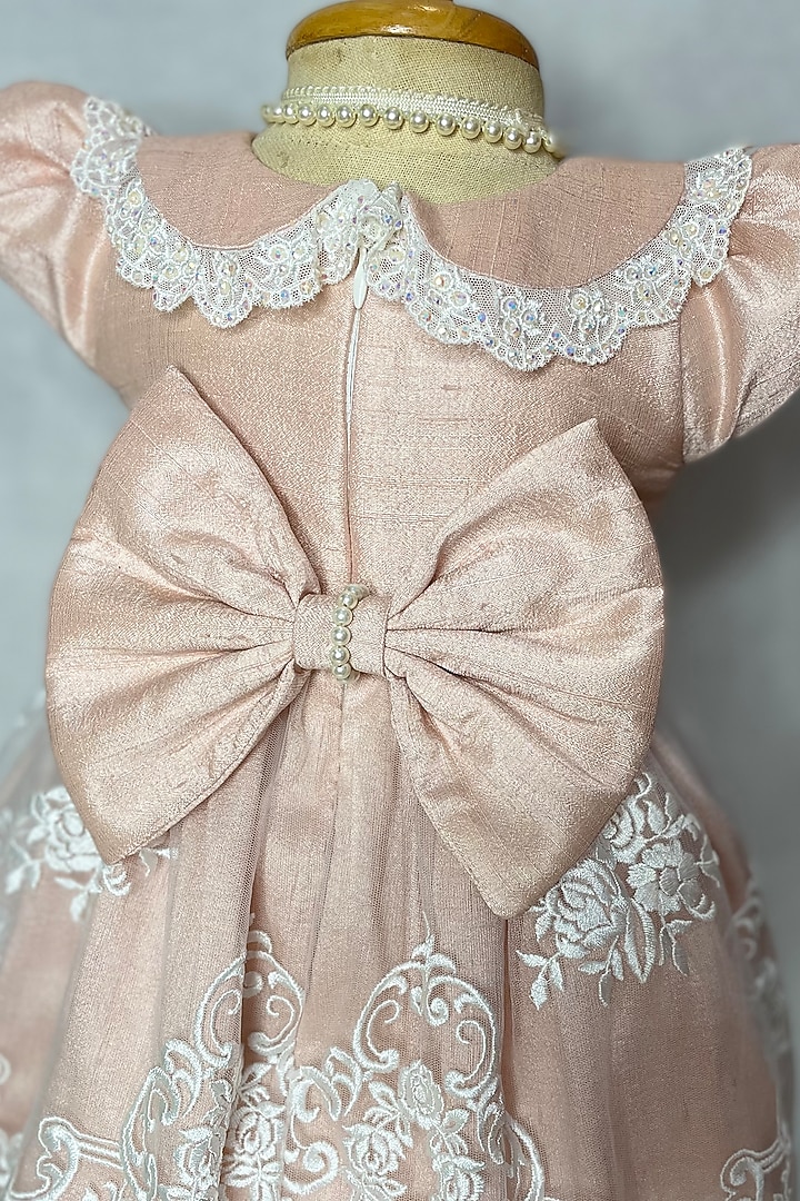 Pink Embellished Dress For Girls by Karasa baby at Pernia's Pop Up Shop