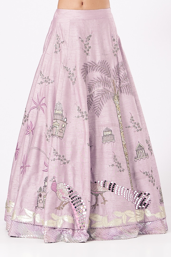 Lilac Embroidered Wedding Lehenga Set by Arpita Sulakshana at Pernia's Pop Up Shop