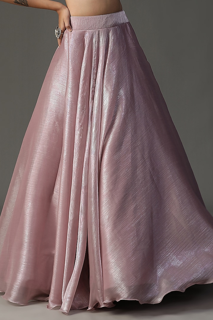 Lilac Aura Organza Lehenga Set main image 1