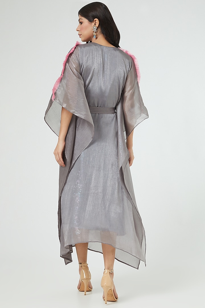 Grey Hand Painted Kaftan by Arpita Sulakshana at Pernia's Pop Up Shop