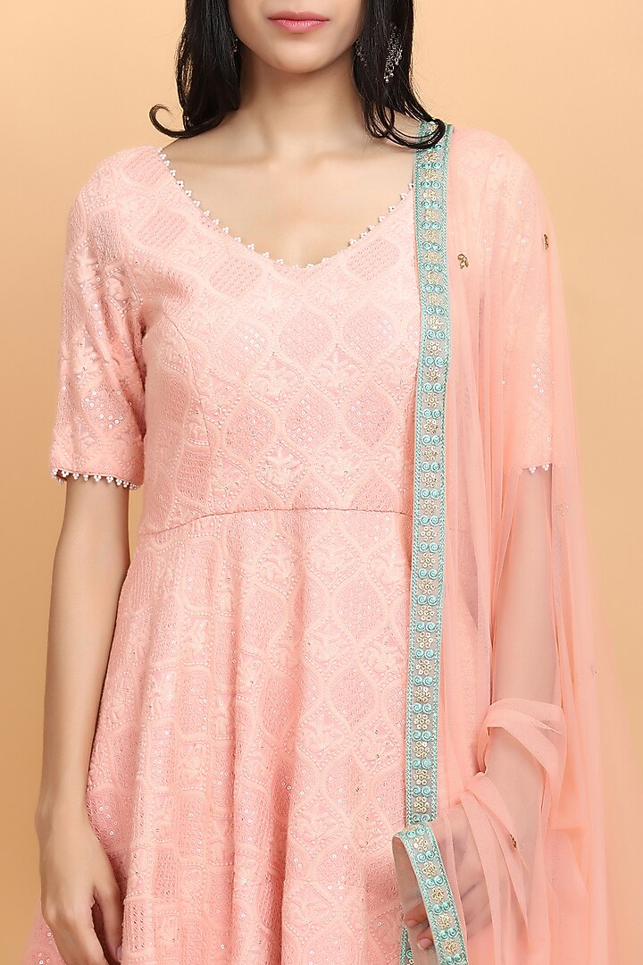 Pink Embroidered Gharara Set by Arpita Sulakshana at Pernia's Pop Up Shop