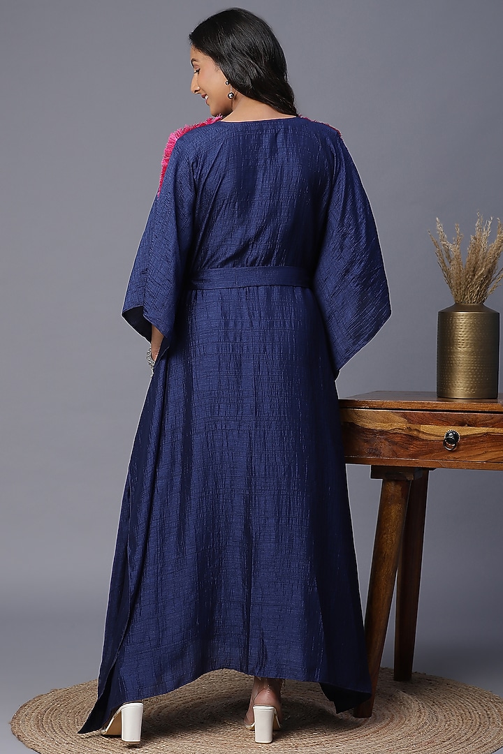 Electric Blue Hand Painted Kaftan by Arpita Sulakshana at Pernia's Pop Up Shop