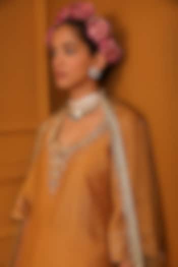 Gold Plated Kundan Polki Layered Choker Necklace In Sterling Silver by Kaari at Pernia's Pop Up Shop