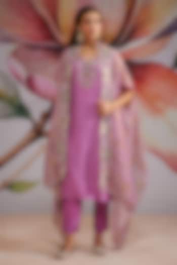 Gold Plated Kundan Polki & CZ Diamond Chandbali Earrings In Sterling Silver by Kaari at Pernia's Pop Up Shop