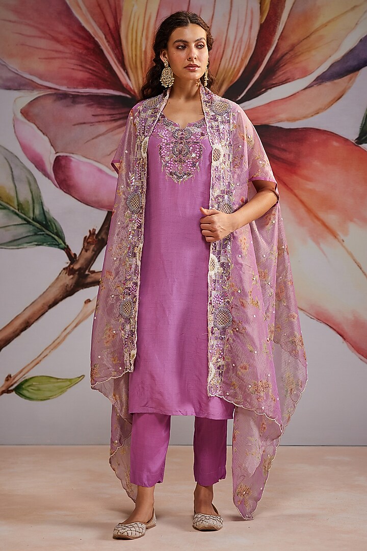 Gold Plated Kundan Polki & CZ Diamond Chandbali Earrings In Sterling Silver by Kaari at Pernia's Pop Up Shop