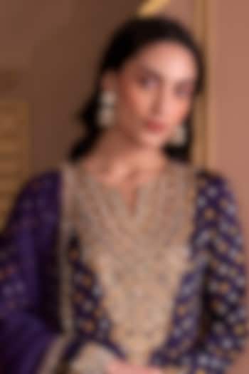 Gold Plated Kundan Polki & CZ Diamond Dangler Earrings In Sterling Silver by Kaari at Pernia's Pop Up Shop