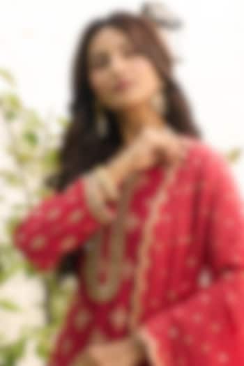 Gold Plated Kundan Polki & CZ Diamond Kada In Sterling Silver by Kaari at Pernia's Pop Up Shop