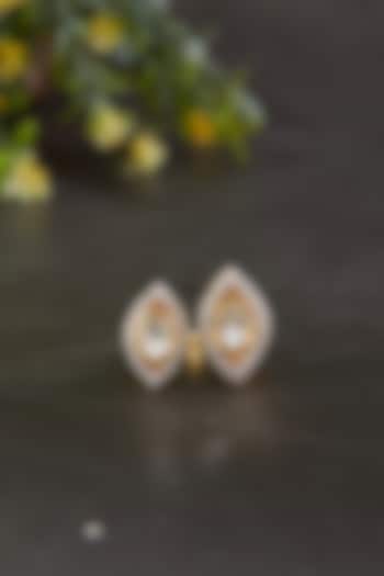Gold Plated Marquise Motif Ring In Sterling Silver by Kaari at Pernia's Pop Up Shop