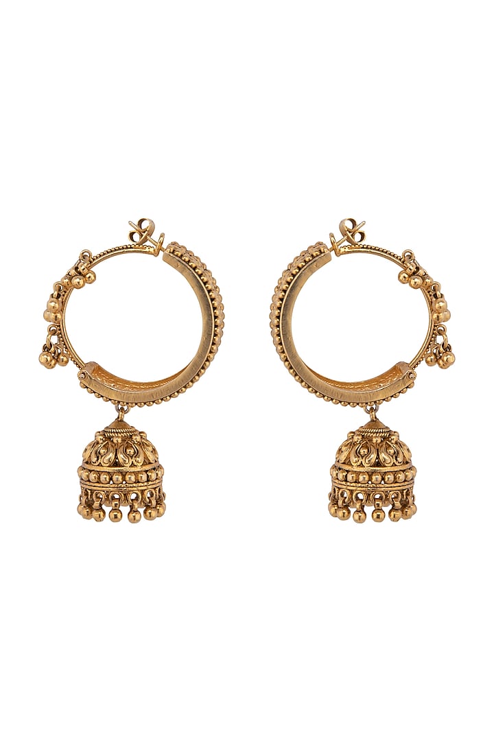 Gold Plated Jhumki Earrings by Kaari at Pernia's Pop Up Shop