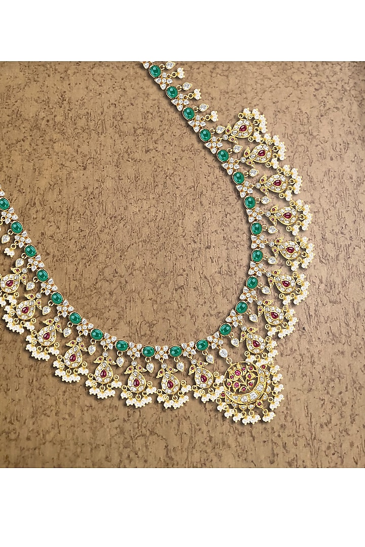 Gold Plated Polki Necklace by Kaari