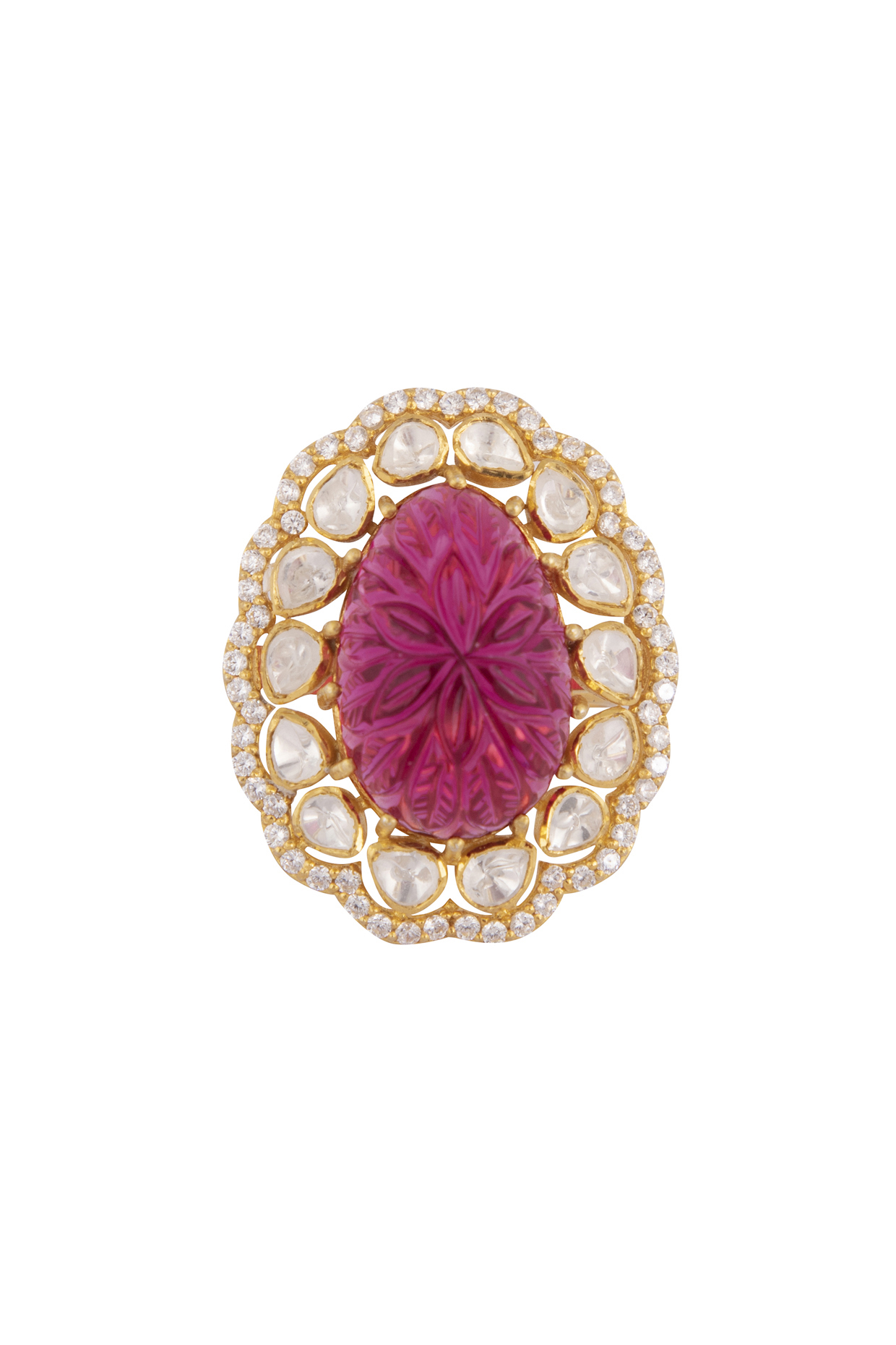 Gold Plated CZ Diamonds Rings by Kaari