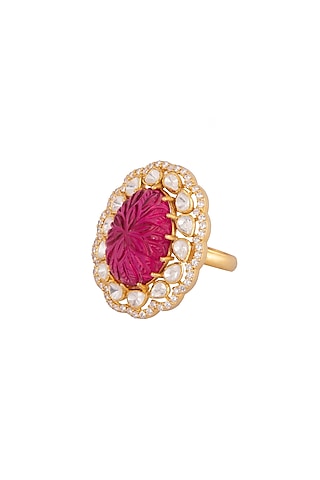 Gold Plated CZ Diamonds Rings by Kaari
