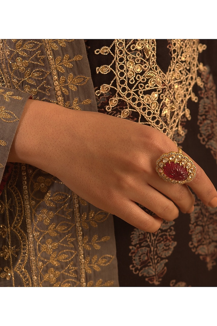 Gold Plated CZ Diamonds Rings by Kaari at Pernia's Pop Up Shop