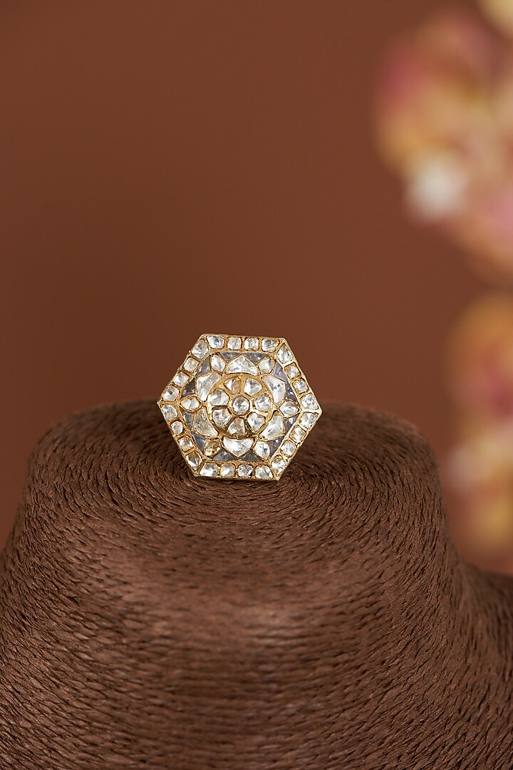 Gold Finish Tanzanite Ring In Sterling Silver by Kaari at Pernia's Pop Up Shop