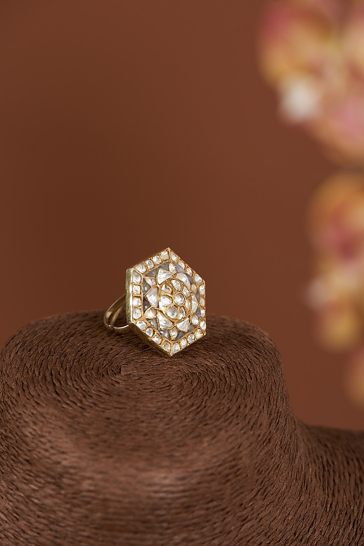 Gold Finish Tanzanite Ring In Sterling Silver by Kaari at Pernia's Pop Up Shop