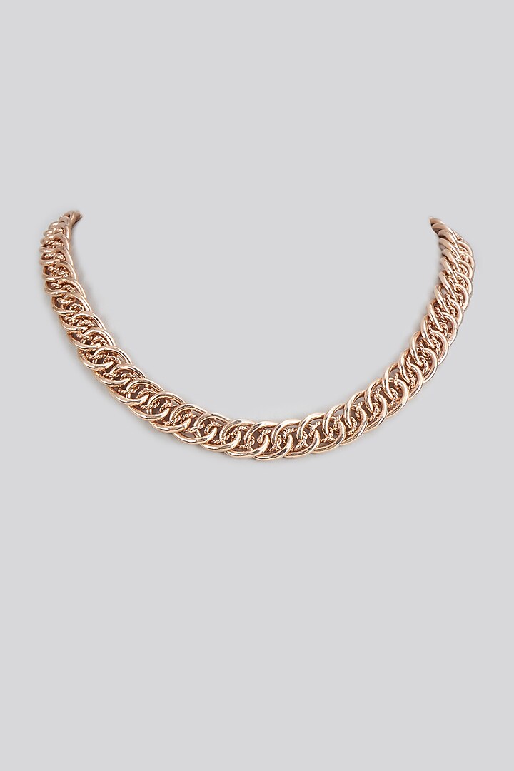 Rose Gold Plated Handcrafted Necklace In Sterling Silver by KARISA DESIGNS at Pernia's Pop Up Shop