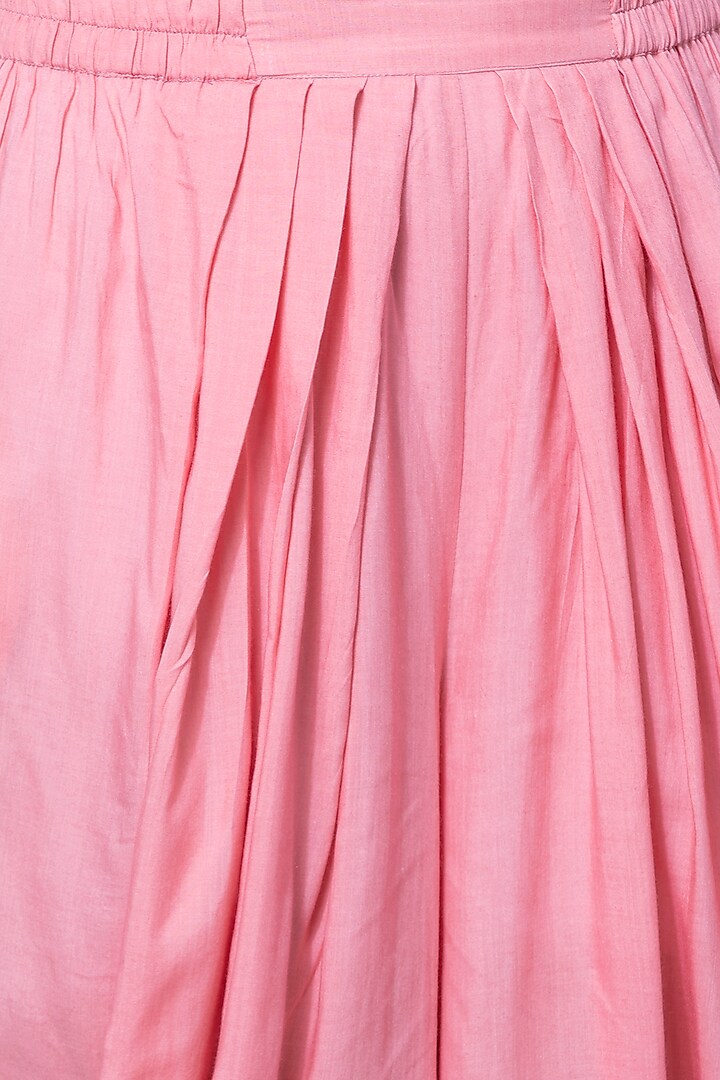 Pink Blend Cotton Cowl Dhoti by Karuna Khaitan at Pernia's Pop Up Shop