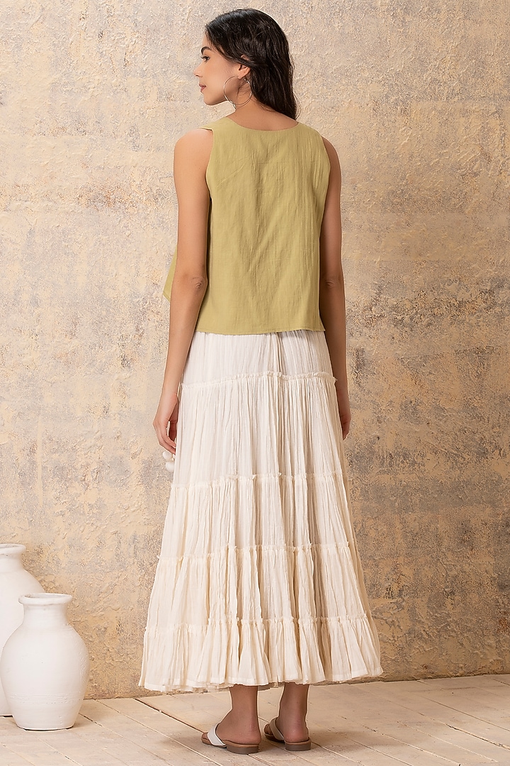 Green Cotton Top by Karuna Khaitan at Pernia's Pop Up Shop