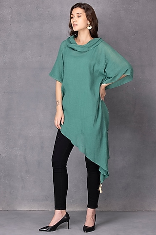 Green Embellished Top by Karuna Khaitan