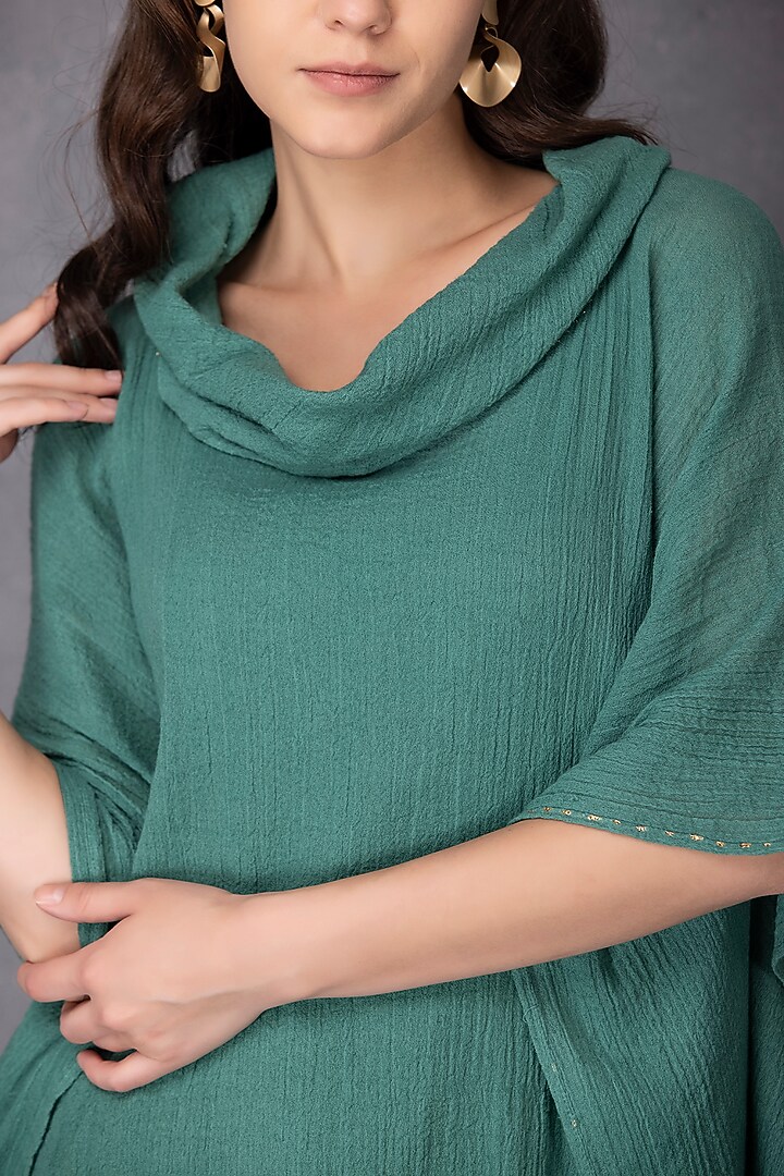 Green Embellished Top by Karuna Khaitan at Pernia's Pop Up Shop
