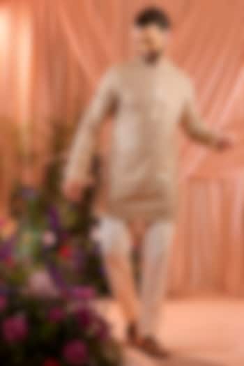 Pink Georgette Mirror Work Short Kurta by Kasbah Clothing at Pernia's Pop Up Shop