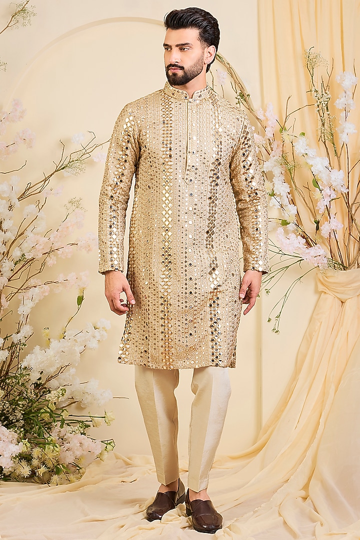 Golden Tissue Pyjama by Kasbah Clothing at Pernia's Pop Up Shop