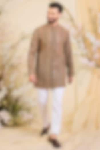 Multi-Colored Georgette Zari Work Short Kurta by Kasbah Clothing at Pernia's Pop Up Shop