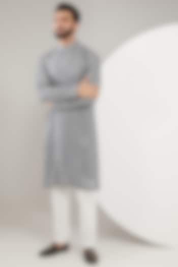 Grey Georgette Mirror Work Kurta Set by Kasbah Clothing