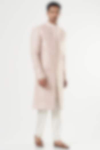 Blush Pink Embroidered Wedding Sherwani by Kasbah Clothing at Pernia's Pop Up Shop