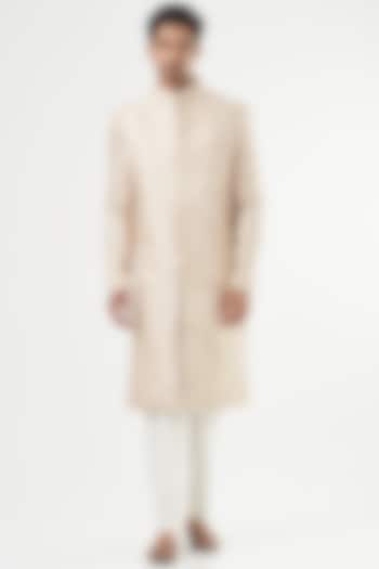 Ivory Embroidered Wedding Sherwani by Kasbah Clothing at Pernia's Pop Up Shop