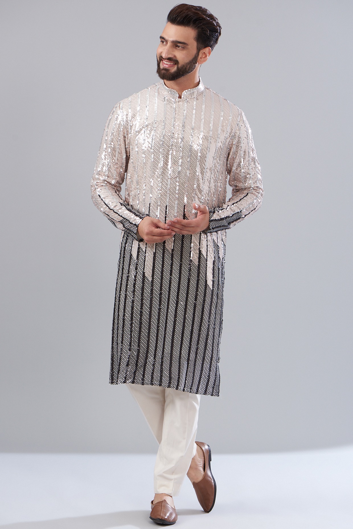 Silver color kurta online pajama