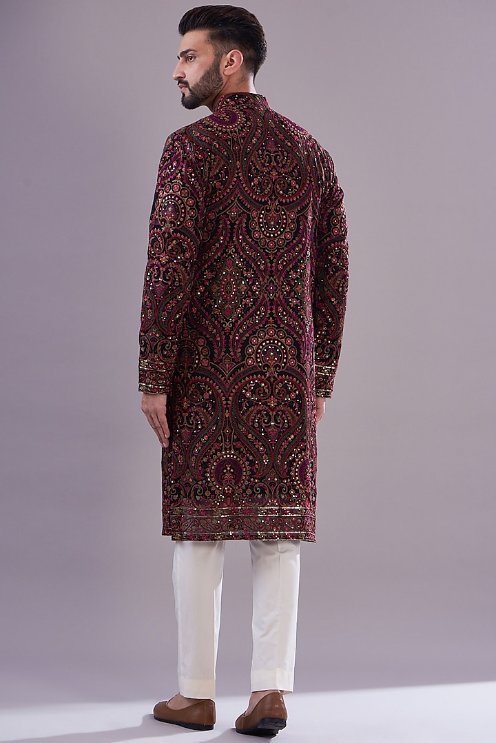 Multi-Colored Georgette Embroidered Kurta Set by Kasbah Clothing at Pernia's Pop Up Shop