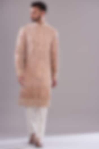 Pink Georgette Embroidered Kurta Set by Kasbah Clothing at Pernia's Pop Up Shop