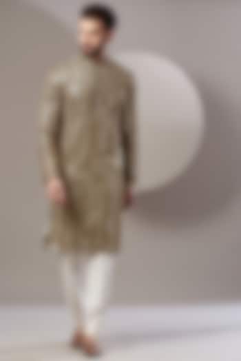 Black Georgette Embroidered Kurta Set by Kasbah Clothing at Pernia's Pop Up Shop