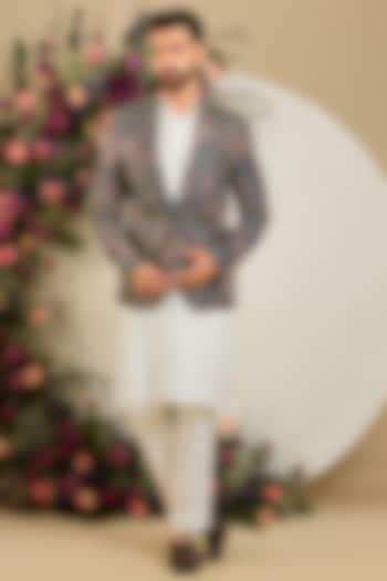 Multi-Colored Georgette Floral Printed Blazer by Kasbah Clothing at Pernia's Pop Up Shop