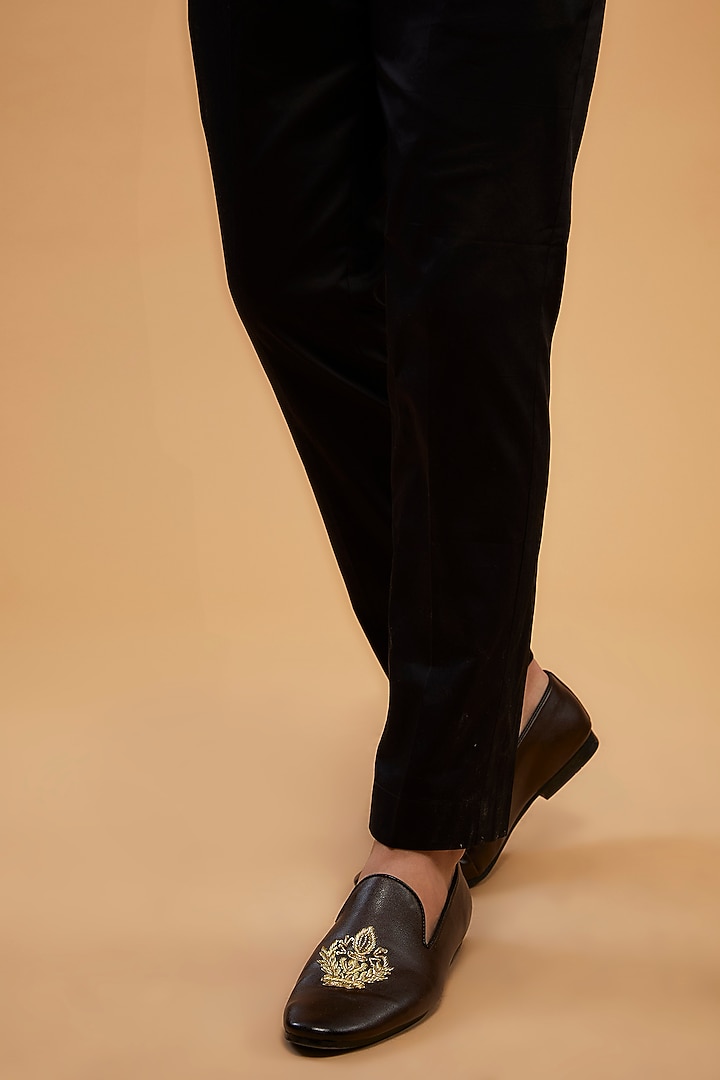 Black Egyptian Giza Cotton Pyjama Pants by Kasbah Clothing at Pernia's Pop Up Shop