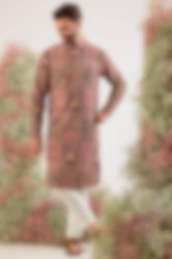 Purple Georgette Embroidered Kurta by Kasbah Clothing at Pernia's Pop Up Shop