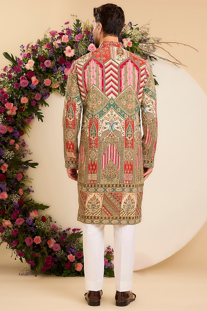 Multi-Colored Crepe Printed Kurta by Kasbah Clothing at Pernia's Pop Up Shop