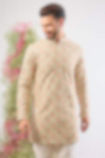 Multi-Colored Georgette Sequin Work Short Kurta by Kasbah Clothing at Pernia's Pop Up Shop