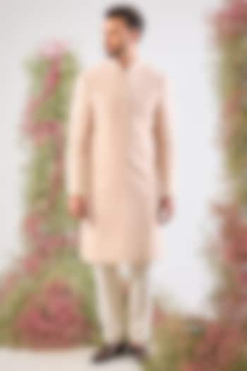 Pink Georgette Thread Work Wedding Sherwani by Kasbah Clothing at Pernia's Pop Up Shop